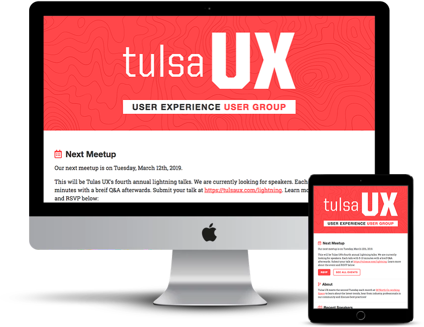 Tulsa UX Website mockup